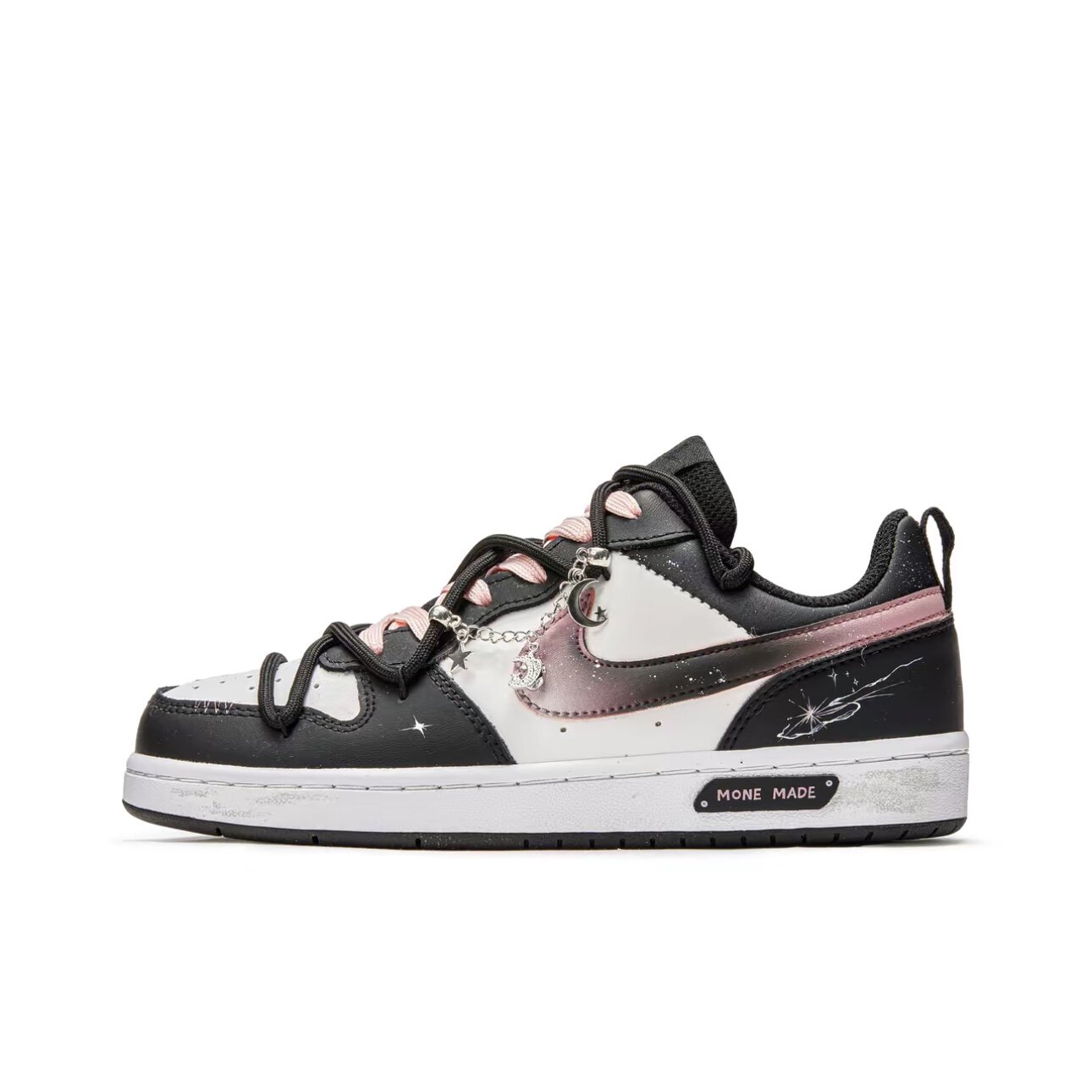 【定制球鞋】Nike Court Borough2沁粉星河 渐变 黑粉 BQ5448-115