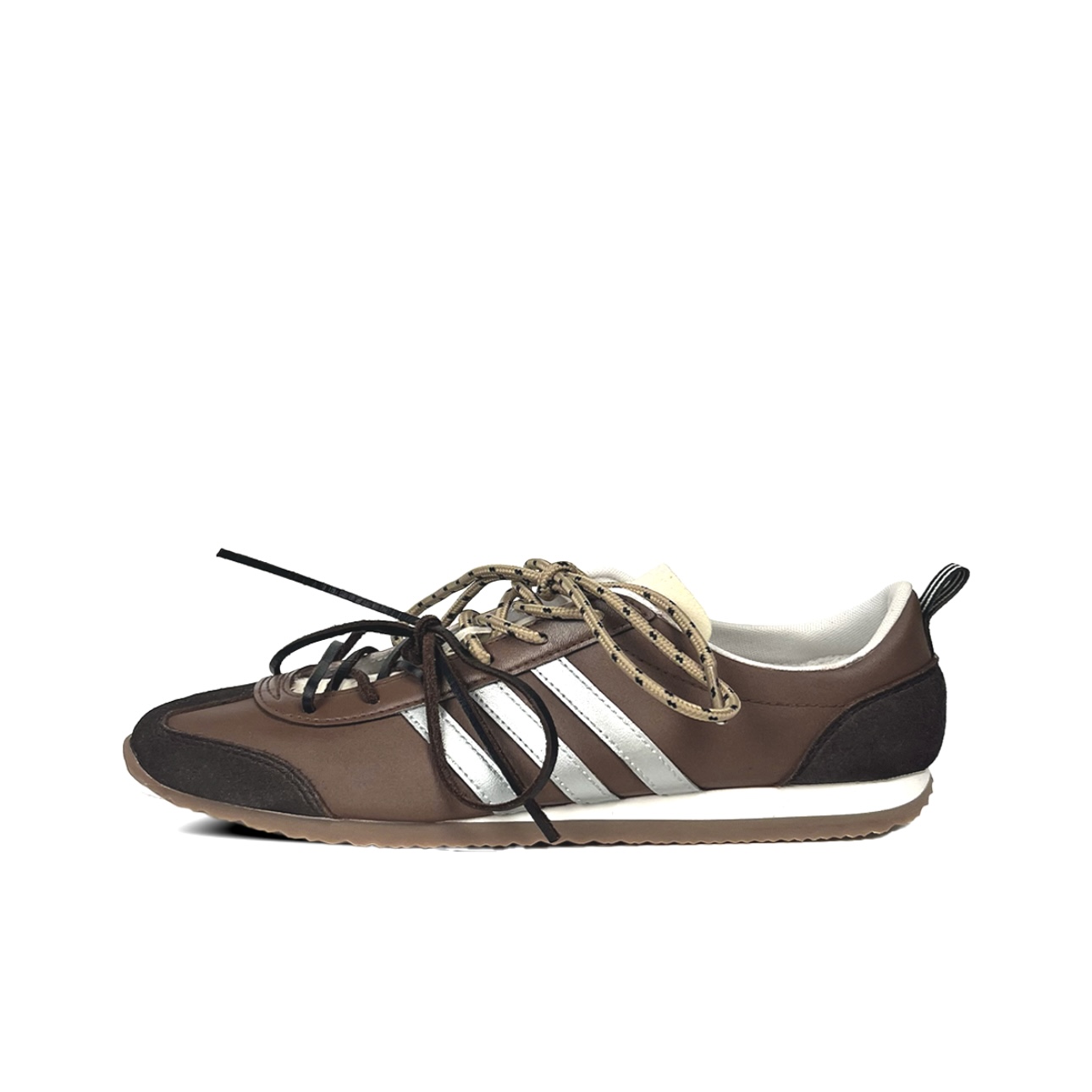 【定制球鞋】adidas neo VS JOG 2.0 暮色沙漠 复古 棕银 JI2436