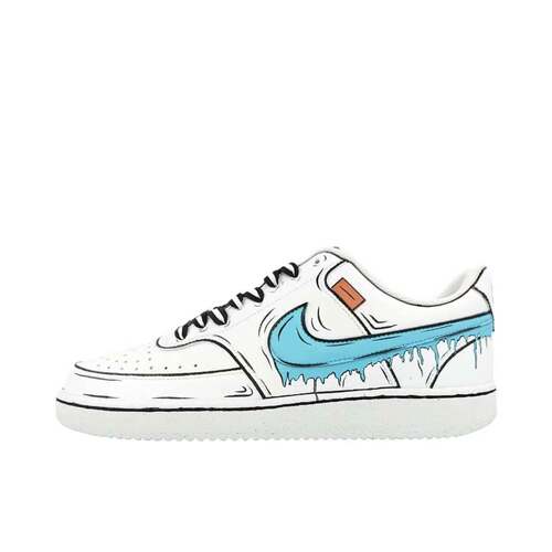 【定制球鞋】 Nike Court Vision 1 板鞋  漫画涂鸦 DH2987-101