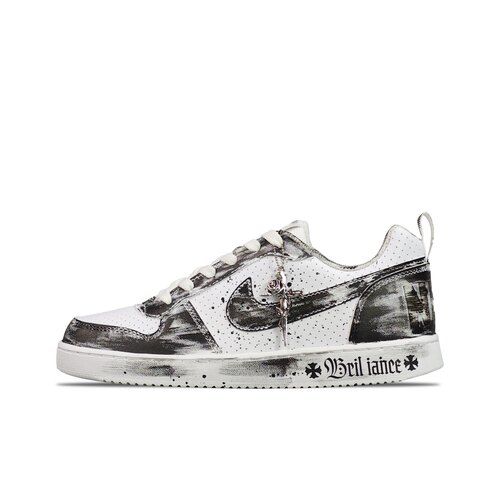 【定制球鞋】Nike Court Borough 暗影十字架 黑白 838937-111