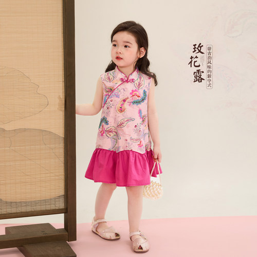 小O宝童装女宝宝新中式连衣裙