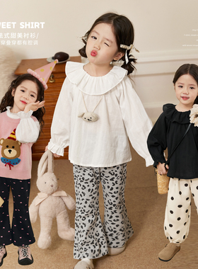 小O宝Okids童装宝宝娃娃衫上衣女2025春装婴儿超好看白色公主衬衣