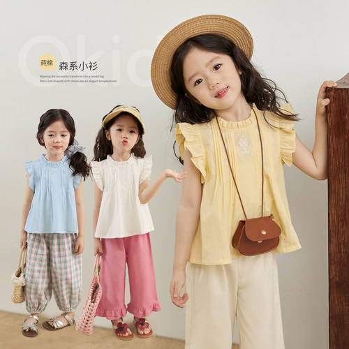 小O宝女宝宝夏森系娃娃衫小衫