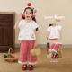 宝宝度假森系套装 套装 女洋气2026夏季 儿童短袖 新款 小O宝Okids童装