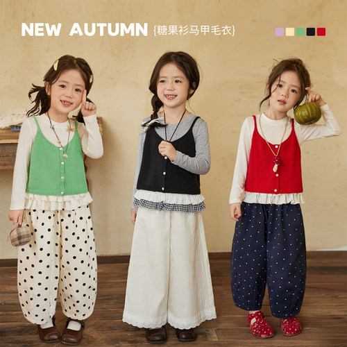 小O宝Okids童装女宝宝马甲毛衣