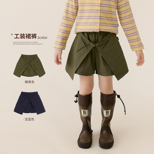 女童休闲洋气露营短裤 小O宝童装 新款 短裙女屁帘2026夏装 宝宝工装