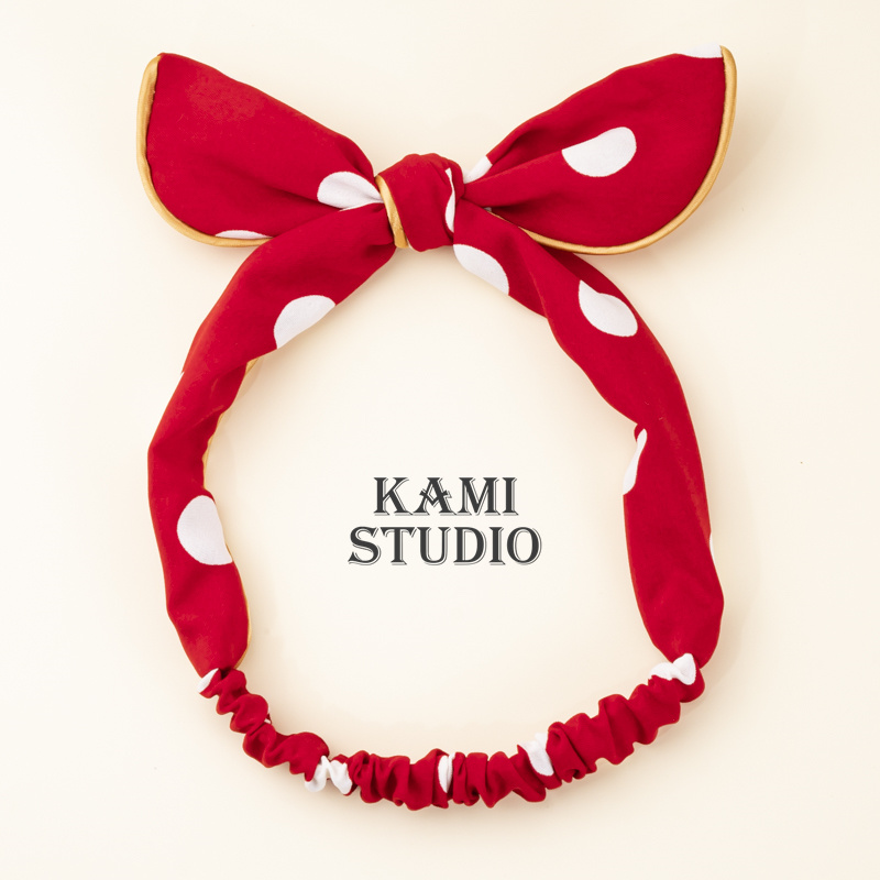 红色新年发带可爱宝宝蝴蝶结头饰