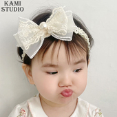 5岁婴儿发带可爱蝴蝶结发箍新生儿女宝宝满月百天头饰周岁发饰