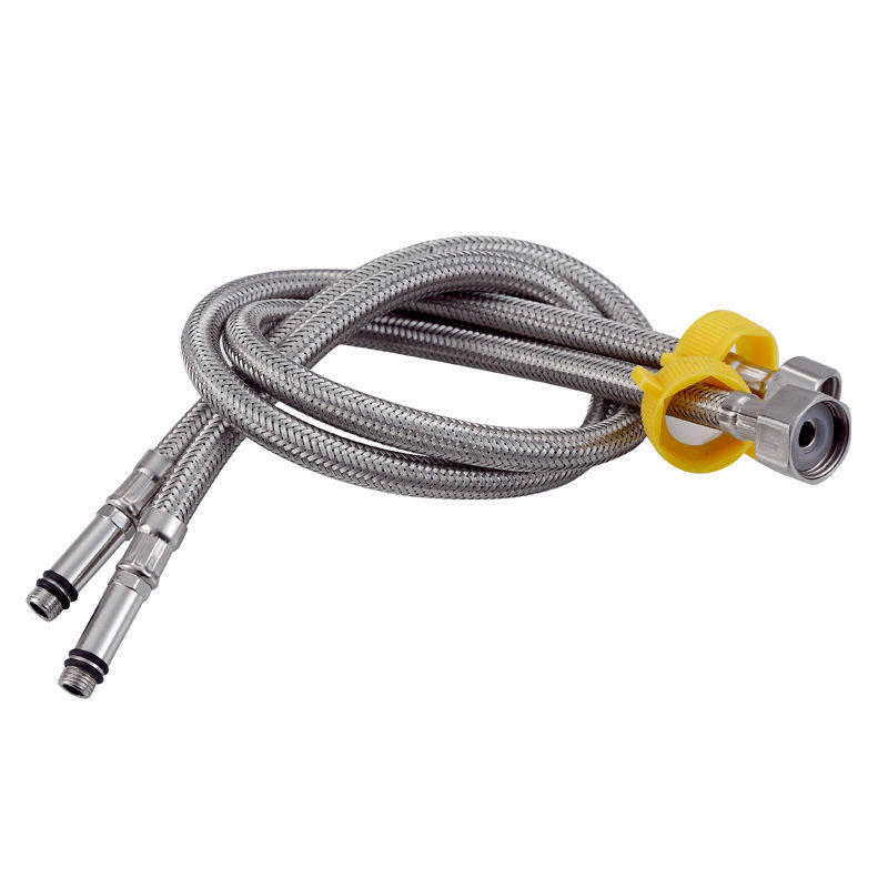 304不锈钢进水软管洗菜盆连接配件水龙头冷热水编织尖头嘴波纹管