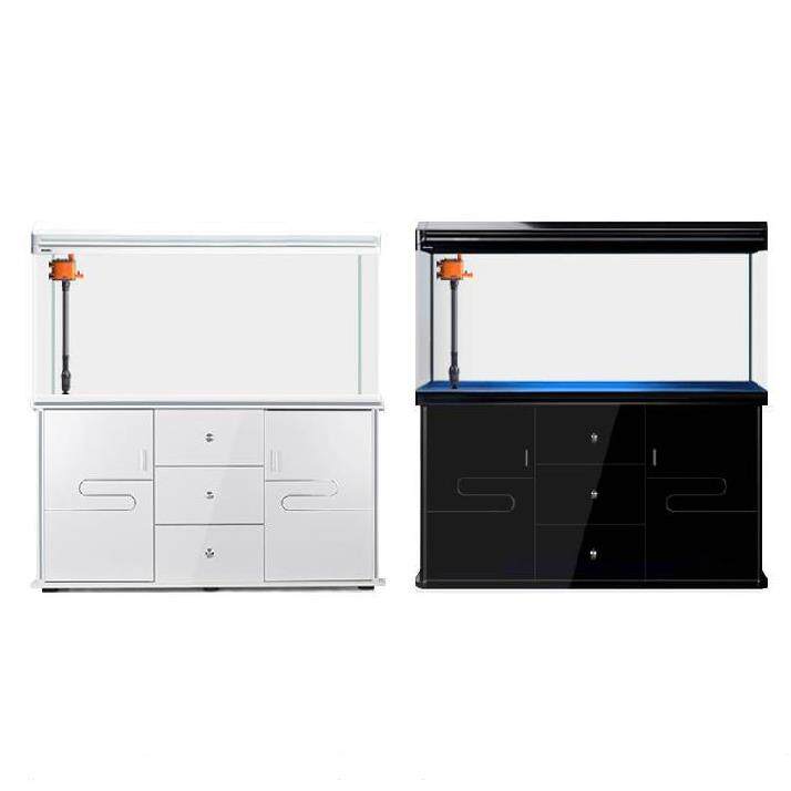 水族箱鱼缸免换水过滤配件用品小型家用客厅桌面摆件喂食器落地柜