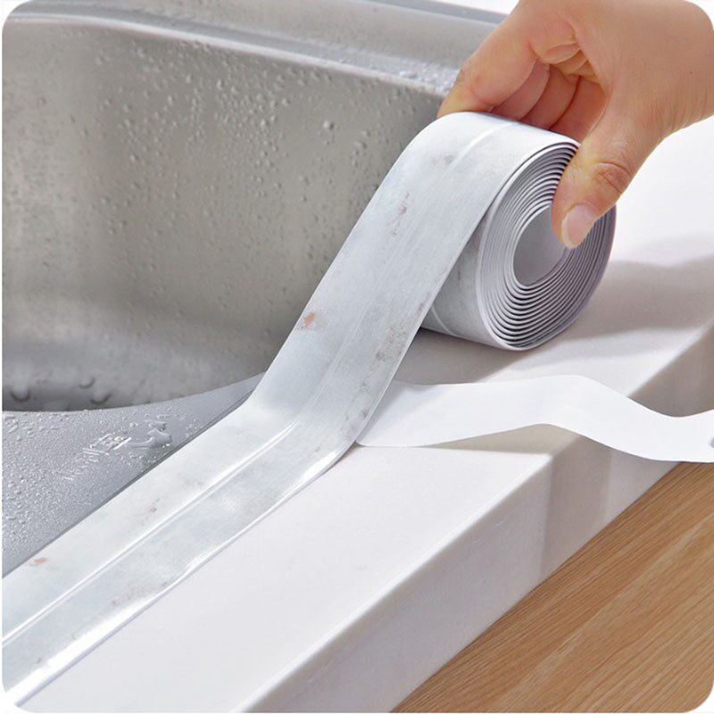 水槽防污浴室挡水自粘洗菜盆台面厨房灶台密封条防水贴水池包边