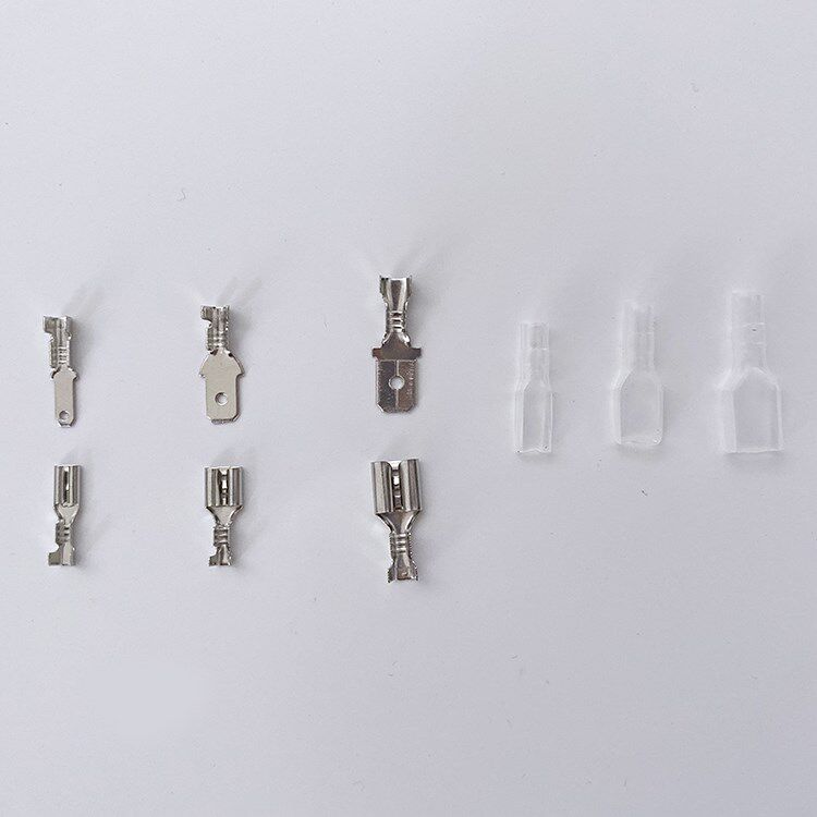 盒装60套插簧插片护套6.34.82.8插拔式冷压接线端子电线连接