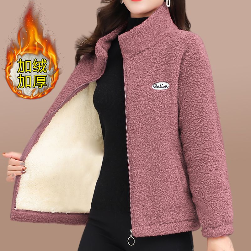 百搭口袋外套宽松休闲长袖妈妈装