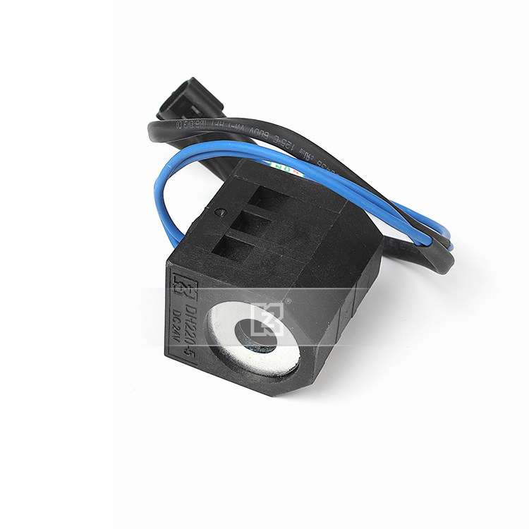 先导安全锁定电磁阀 dh220-5朱仔泵电磁阀行走线圈 24v挖掘机