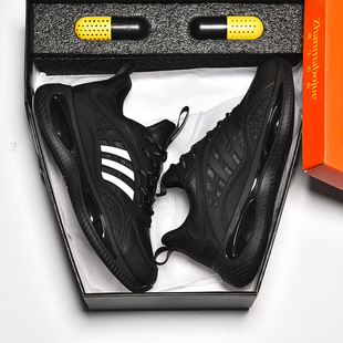 男鞋 跑步运动休闲增高潮牌黑色老爹潮鞋 夏季 男款 2023新款 网红爆款