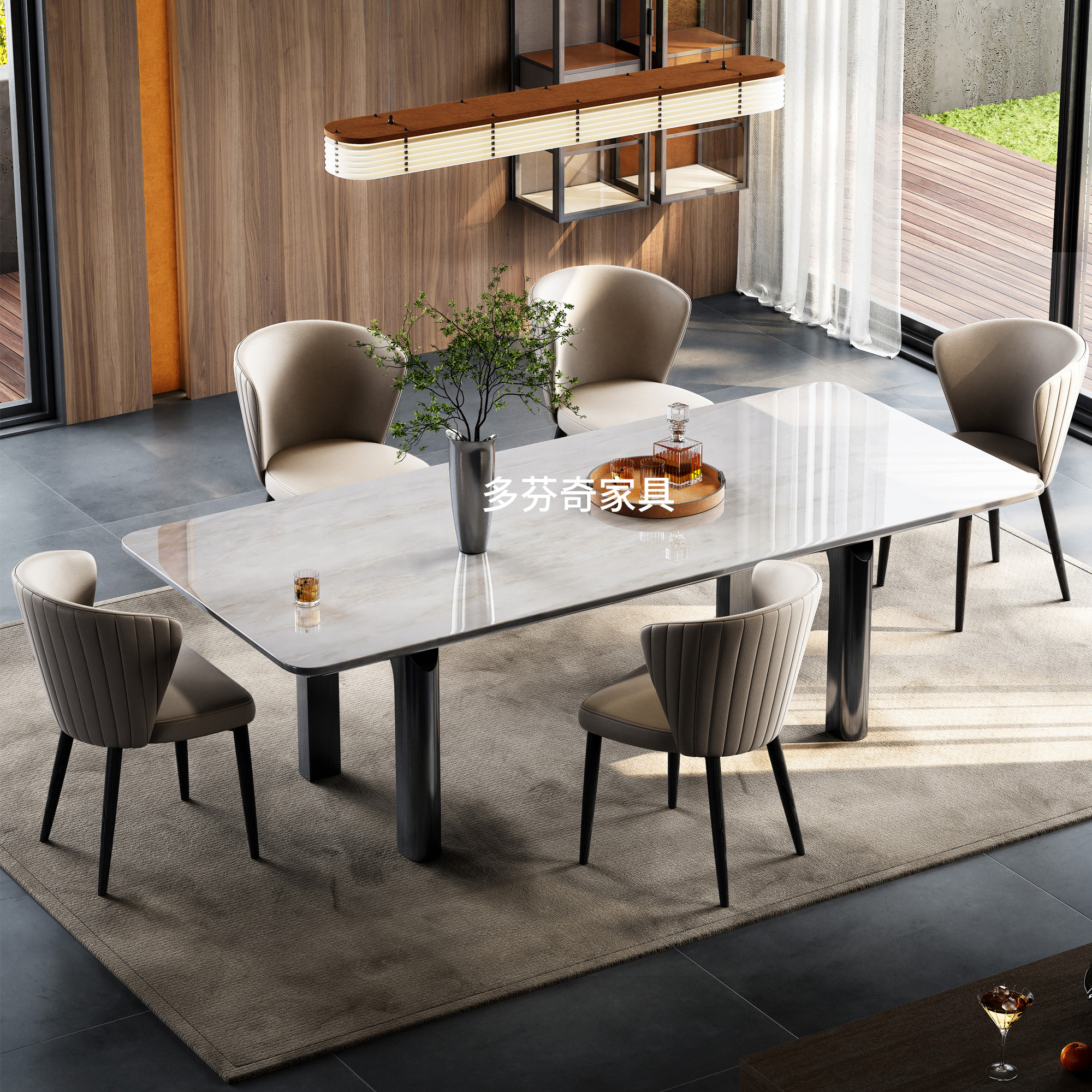 皇家冰玉天然奢石可定制餐桌