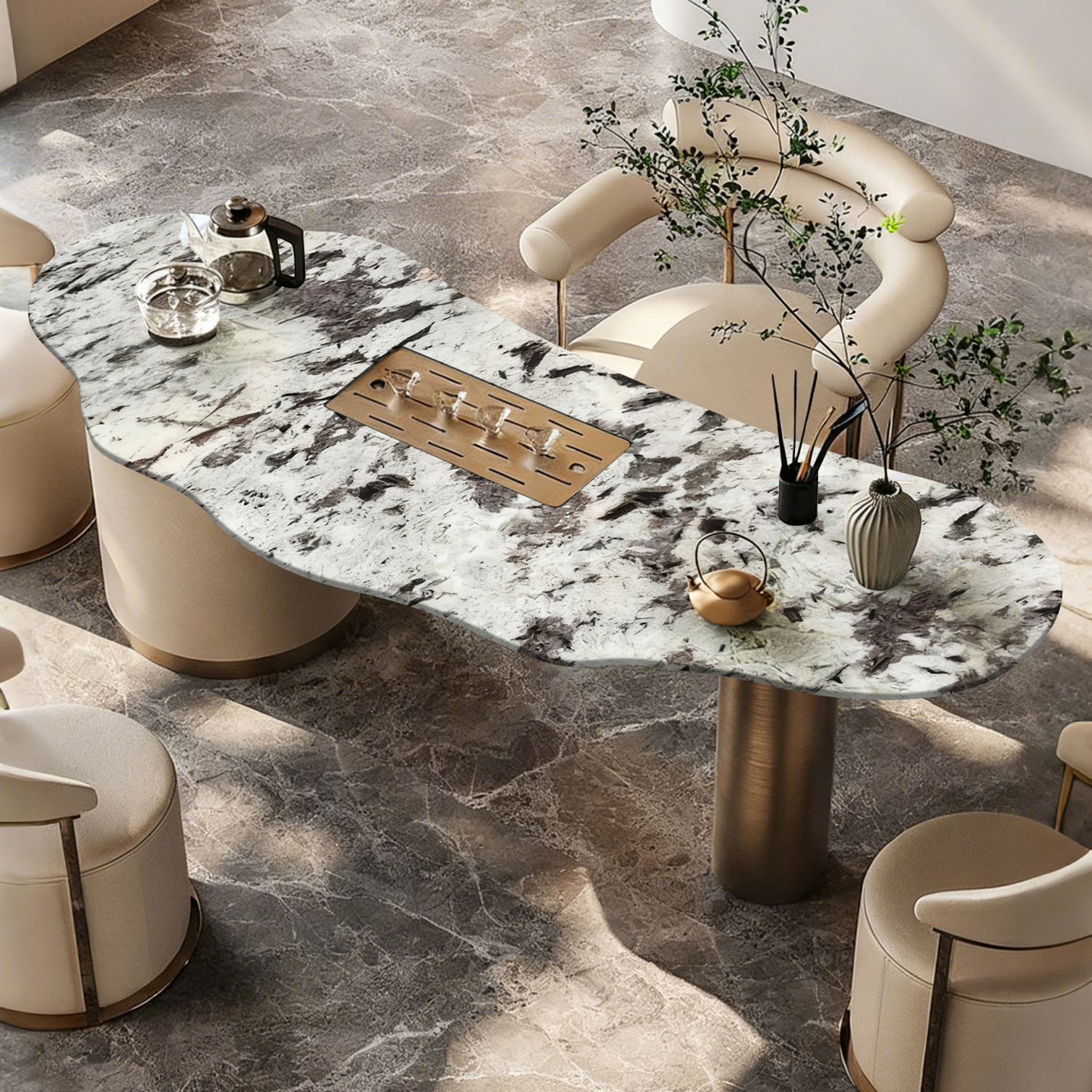 办公轻奢现代高端天然别墅家用