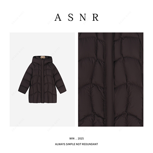 保暖连帽90鸭绒服 BRAID 冬季 衣长75中长款 WH6519