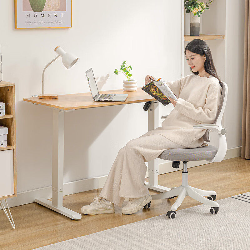 日本山业升降电脑桌电动