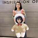 圣诞高端礼物大号70cm立体人面公仔发照片私人定制玩偶长毛绒毛衣