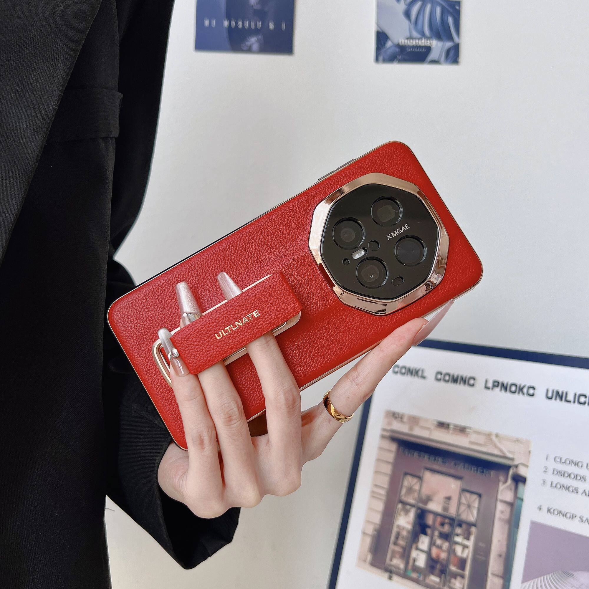 适用于华为mate70rs非凡大师手机壳新款腕带支架高级感真皮商务男简约奢华女士60rs镜头全包防摔保护套高档潮