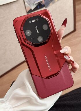 适用于华为mate80rs非凡大师手机壳2026新款超薄红色新年款电镀真皮拼接镜头全包60rs保护套70rs高档奢华外壳