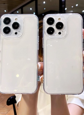 透明太空壳适用苹果13promax手机壳iphone15透明14Pro太空壳11防摔13mini软壳XR保护套