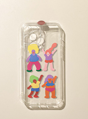 尬舞人苹果14手机壳新款14plus男女生iphone13promax镜头全包12防摔11pro适用xsmax软壳7/8p透明14p1us保护套