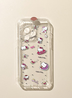 可爱猫咪苹果14手机壳新款14plus女生iphone13promax镜头全包12防摔11pro硅胶xsmax软壳7/8p透明14p1us保护套