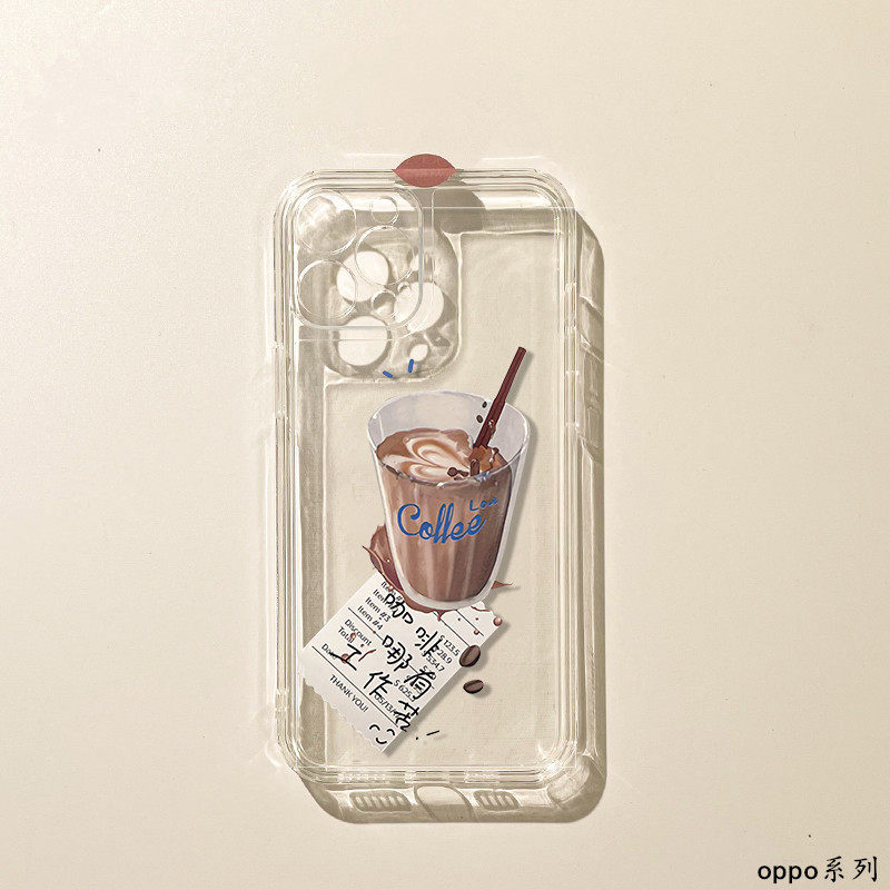 咖啡工作苦reno8/7/5/6pro+手机壳a93s文艺适用k7a72/a11潮a9a8a55女款5g网红oppor17r15a32/opporeno4/3/2套