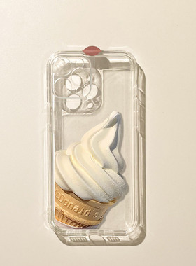 夏季冰淇淋苹果14手机壳新款14plus网红iphone13promax镜头全包12防摔11pro硅胶xsmax女7/8p透明14p1us保护套