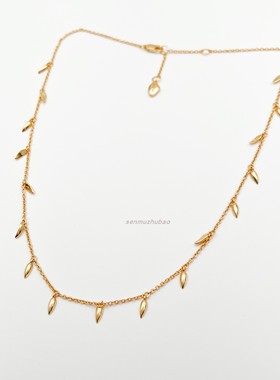 欧美麦穗吊坠经典简约时尚项链