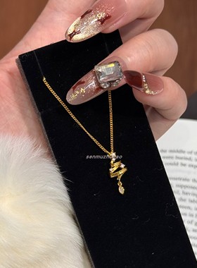 925纯银冬日浪漫温柔风圣诞树项链小众轻奢百搭气质高级感锁骨链