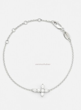 个性暗黑风冷淡风嘻哈s925纯银十字架满钻手链网红直播小众设计感