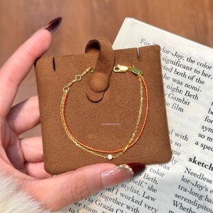 新中式925纯银本命年编织红绳双层手链高级设计小众百搭单钻手链