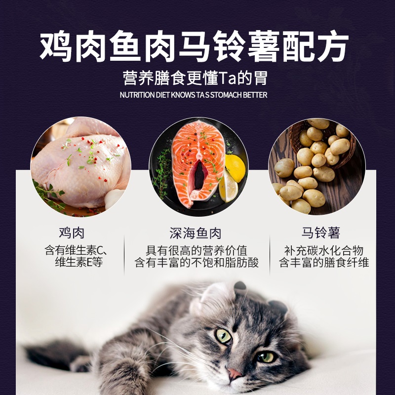波奇N3鸡肉低敏宠物全价成猫粮C63猫咪主粮去毛球6.8KG优惠券