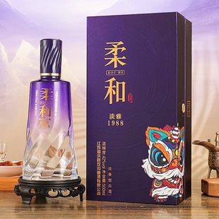 42度双沟柔和白酒淡雅酒1988白酒纯粮优级白酒500ml*6瓶