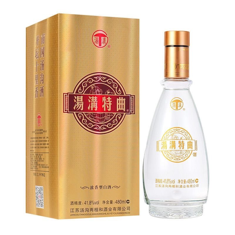 汤沟酒 汤沟特曲 41.8度浓香型白酒480ml 纯粮食酿造白酒