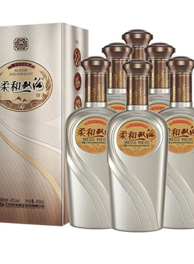 柔和双沟(银)42度450ml*6瓶浓香型白酒 原厂正品送礼宴会婚庆