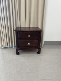 新中式乌金木全实木床头柜简约现代卧室家用床边收纳储物柜