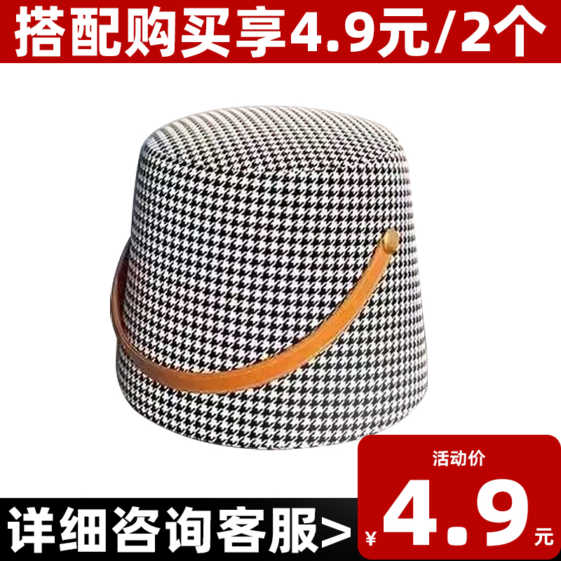 实木换鞋穿鞋凳布艺小凳子矮凳沙发时尚个性创意多用途实用小椅子