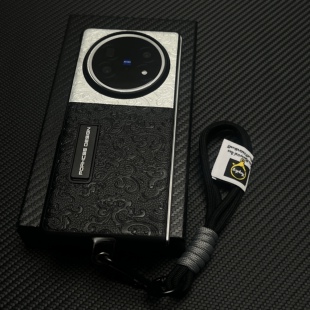 适用vivoxfold5折叠屏手机壳vivoXFold3Pro高档浮雕皮纹小米MIXFold3/2带挂绳三星ZFold76543手绳防摔男女款