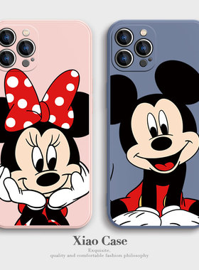 适用苹果13手机壳17promax迪士尼iphone13pro米奇米妮14卡通可爱14plus情侣款14女款12新款11软壳x硅胶7/8p套