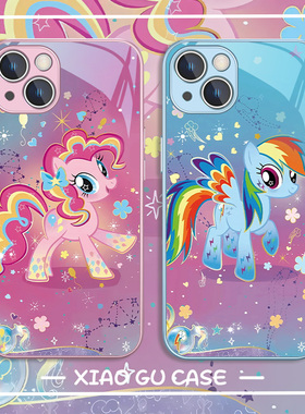 小马宝莉手机壳适用苹果13/16闺蜜iPhone15promax少女心17air14pro新款12/11碧琪8紫悦7plus玻璃xsmax云宝xr