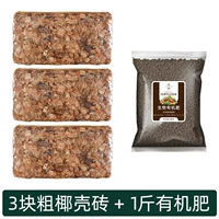 3 куска грубых кирпичей кокосовой оболочки+1 кот органических удобрений (специальная установка)