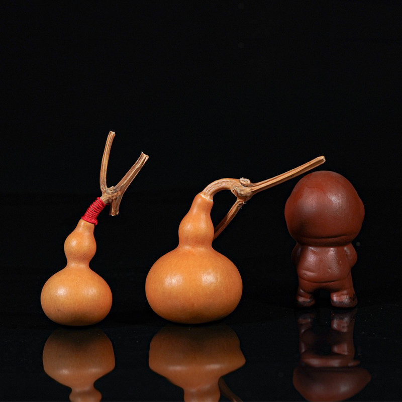 文玩手捻葫芦把件精品特小真葫芦摆件天然手盘葫芦手把件盘玩挂件