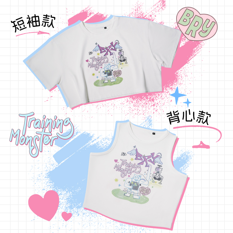 UP训练怪兽卞瑞英联名款短袖背心夏薄款时尚运动训练女款