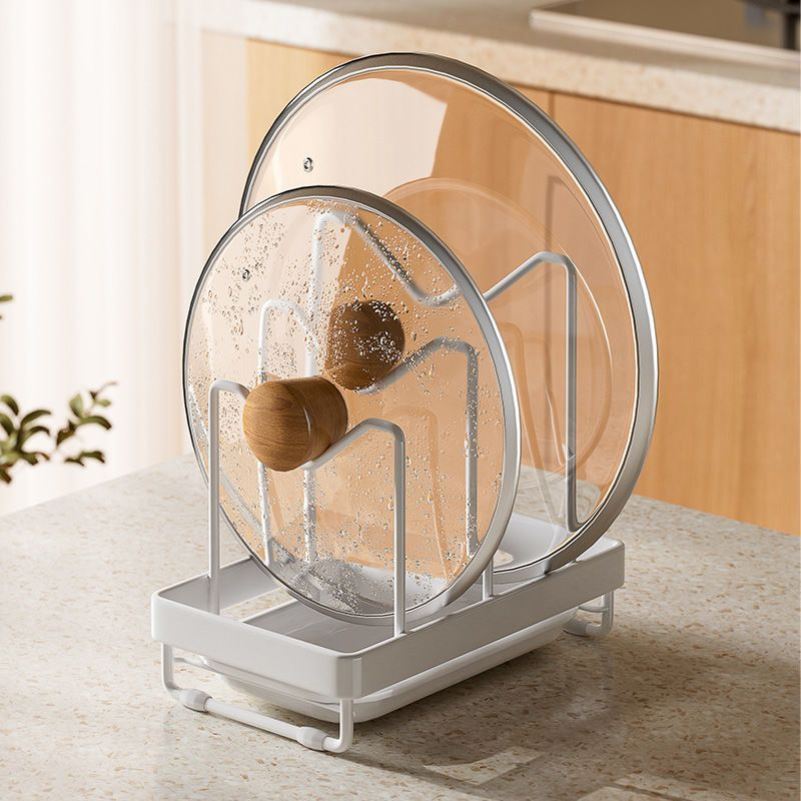 厨房锅盖架子台面放置坐式沥水架家用收纳置物架桌面放锅盖支架