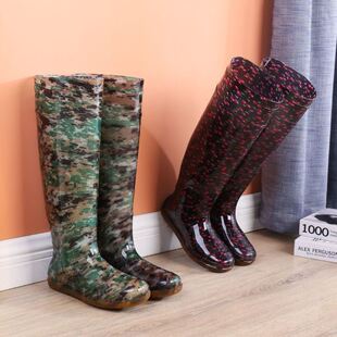 栽秧防水下田水鞋农用雨鞋过膝高筒插秧长筒钓鱼水田农田捕鱼靴子