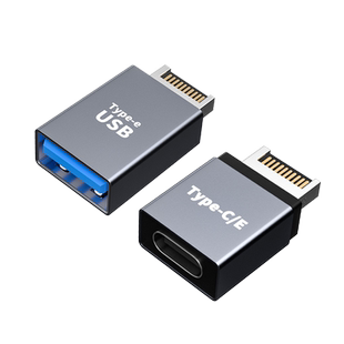 尚优琦TYPE-E公转USB3.1母转接头TYPE-C适用华硕B560技嘉Z490微星Z590七彩虹Z690华擎B660台式电脑主板转换器